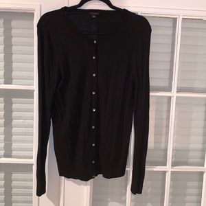 Ann Taylor Button Cardigan, size Large Tall, Black